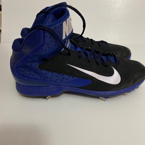 NIKE Baseball Cleats Blue/black Size 12.5 - Picture 4 of 5